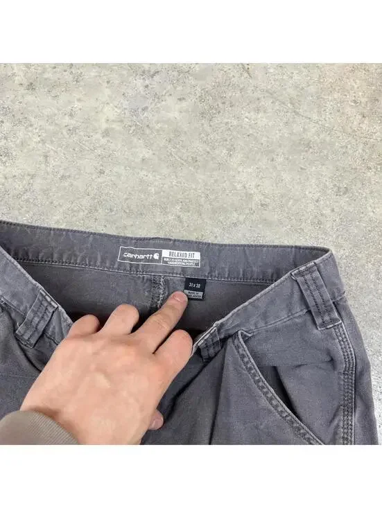 vintage carhartt faded grey relaxed baggy fit cargo pants size 31 x 30 - Picture 3 of 4